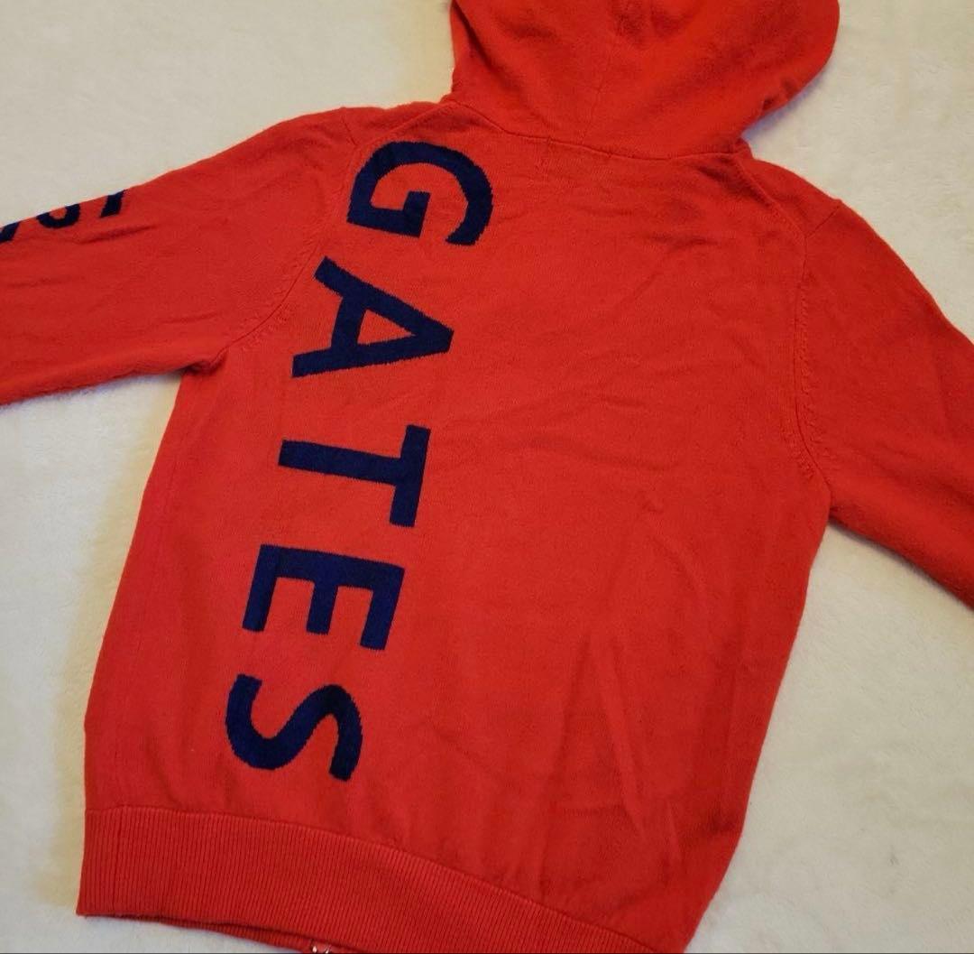 パーリーゲイツ　ビッグロゴカシミヤ100％柔らかあったかニットジップパーカー