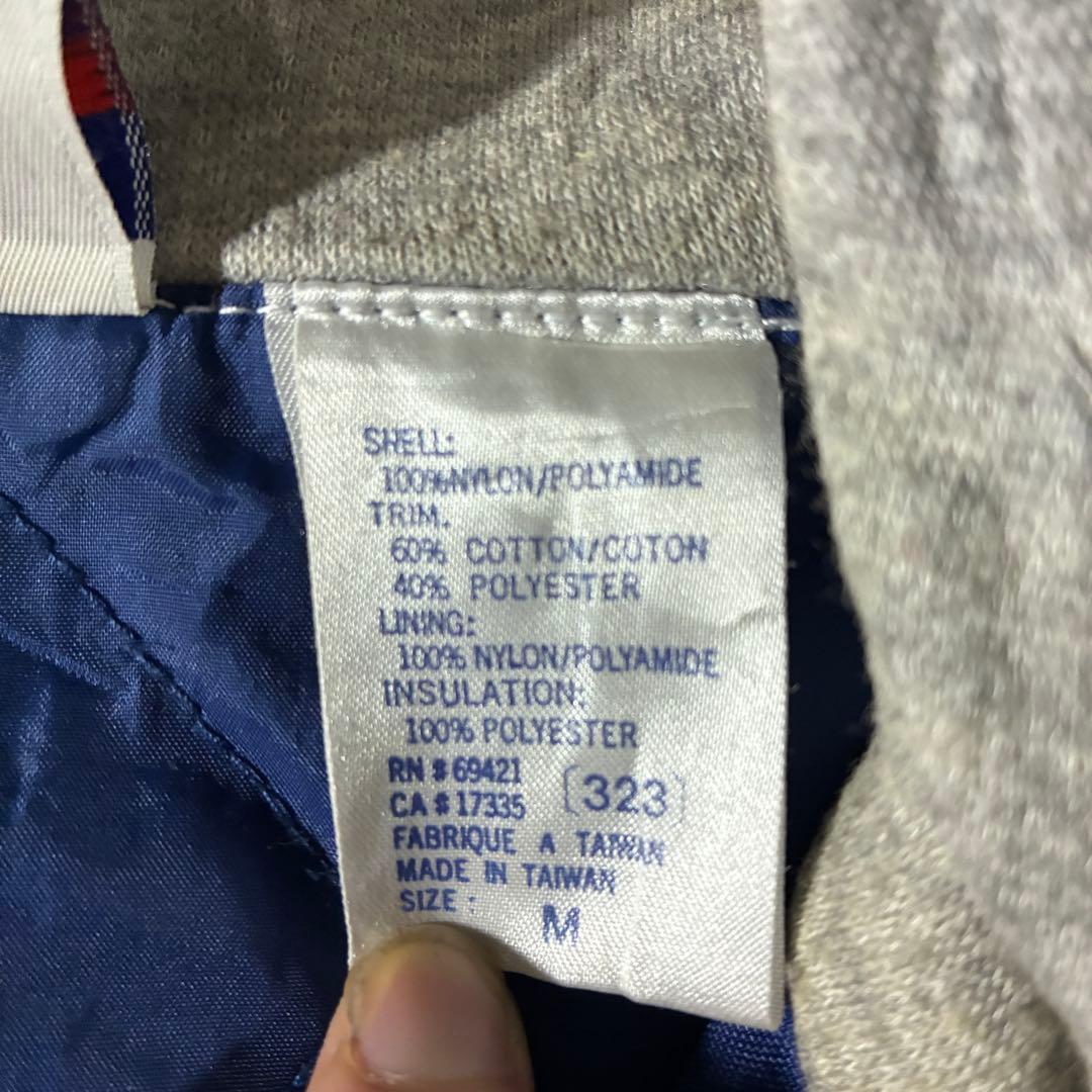 90s reebok中綿キルティングジャケット刺繍ロゴスウェット切替フーディ短丈