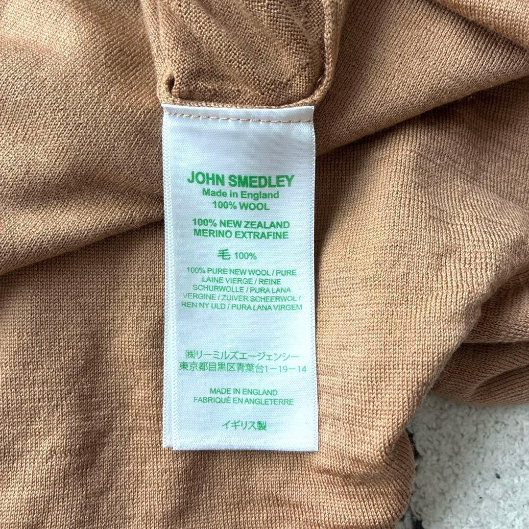 JOHN SMEDLEY メンズウールニット　モックネック　ブラウン