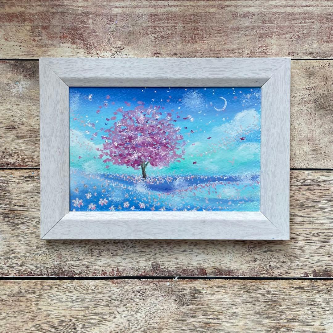 オイルパステル画　アクリル画　風景画　ご予約品　5点