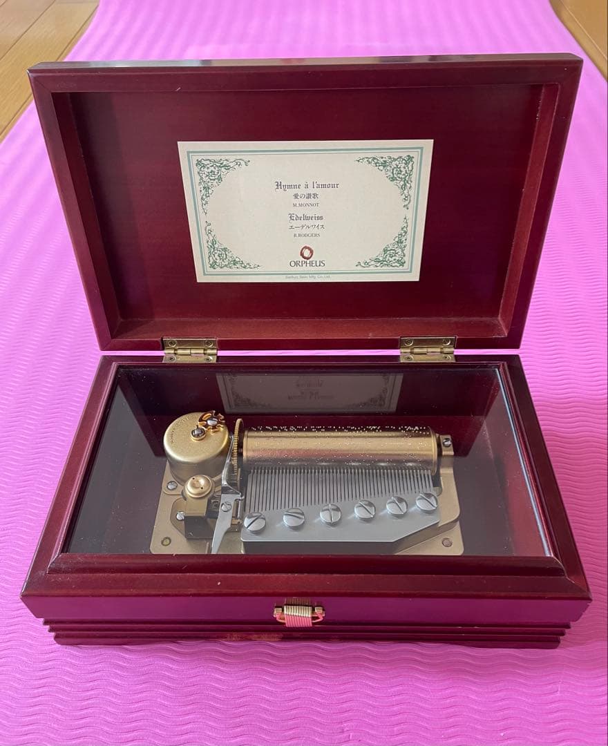 Orelusサンキョーオルフェウス手動オルゴール50弁愛の讃歌\エーデルワイス