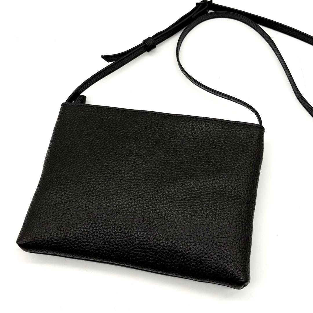【極美品】ハッシュタグ ショルダーバッグ サコッシュ レザー 斜め掛け ブラック
