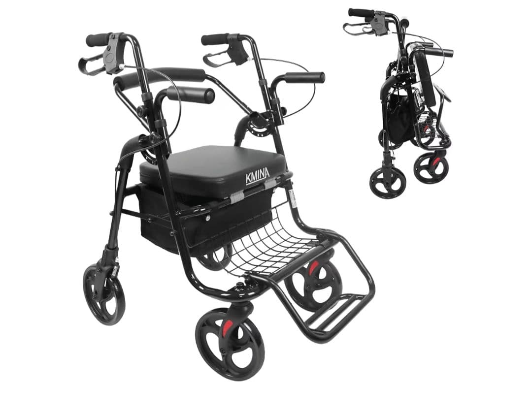 KMINA K10047 歩行器 車椅子 ブラック