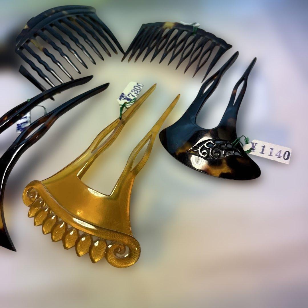 鼈甲製ヘアコーム8個セット