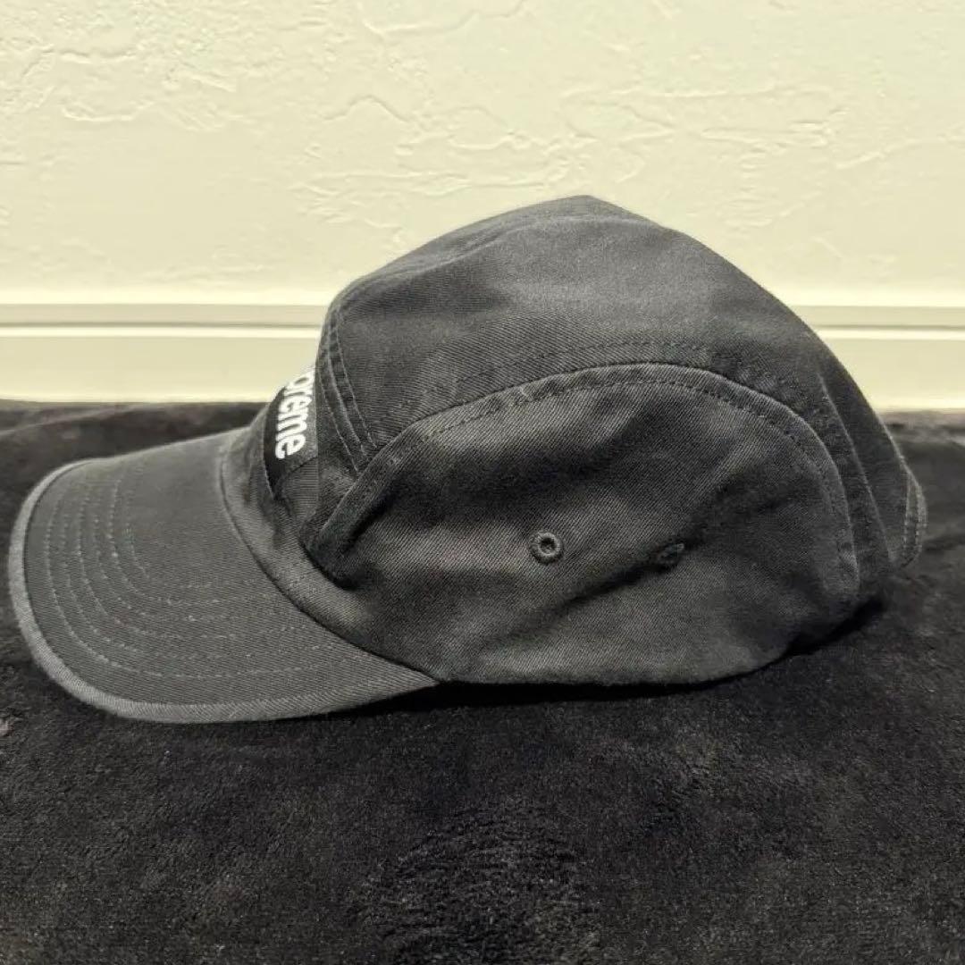 Supreme washed chino twill camp cap ブラック