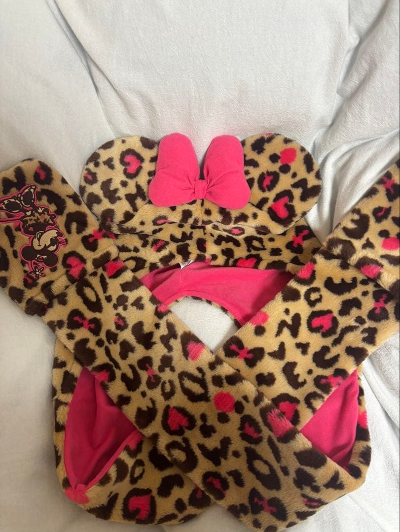 ディズニーリゾート ミニーマウス ヒョウ柄キャップ