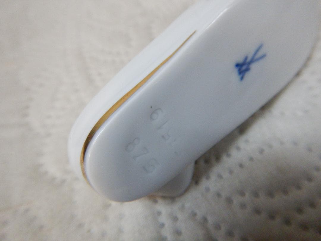 マイセン　花柄　靴型　小物入れ　 陶器製