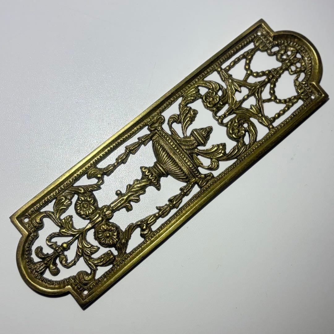 ドアプレート アンティーク フランス　輸入雑貨　ビンテージ 扉 273g 輸入品