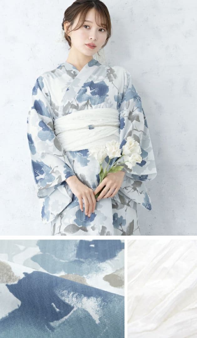 二部式(セパレート)浴衣 3点セット(羽織・ワンピース・帯)