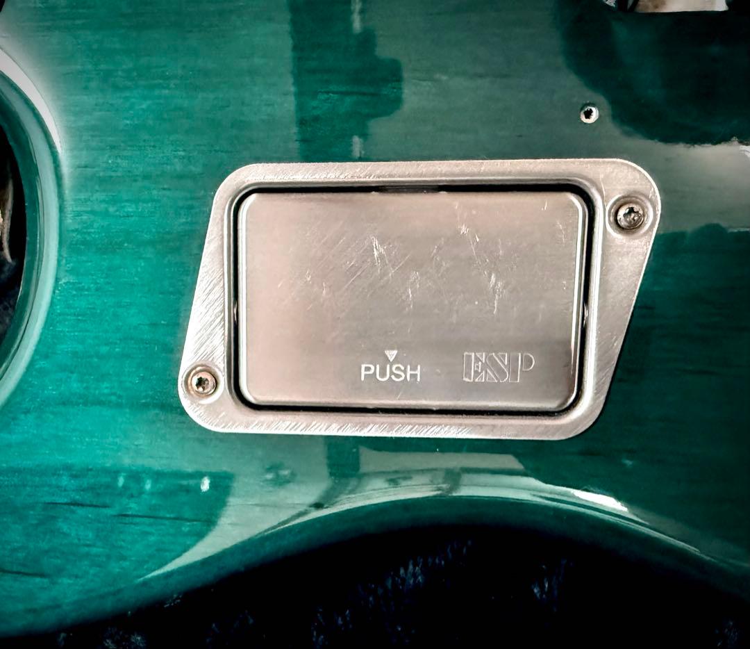 シェクター schecter エレキギター 青色 キルトメイプルトップ