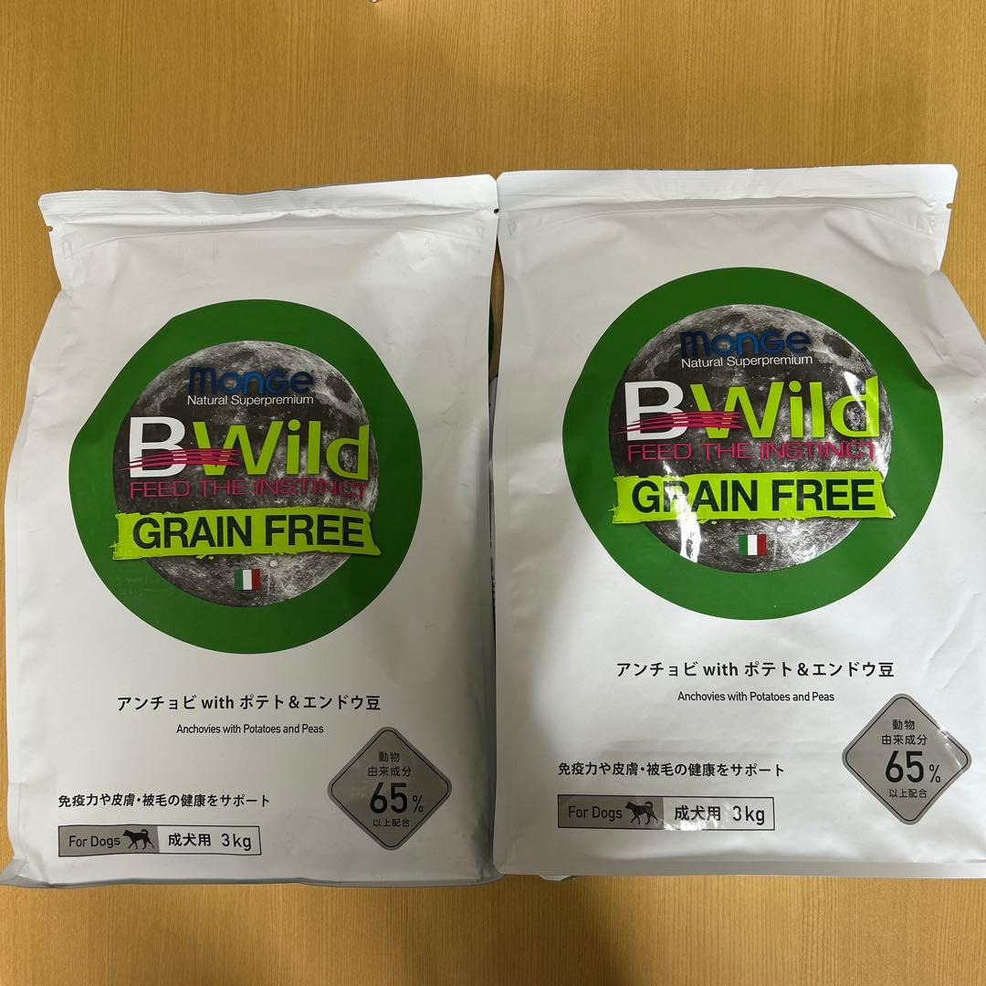 BＷild アダルト　アンチョビwith ポテト&エンドウ豆　3kg×２袋