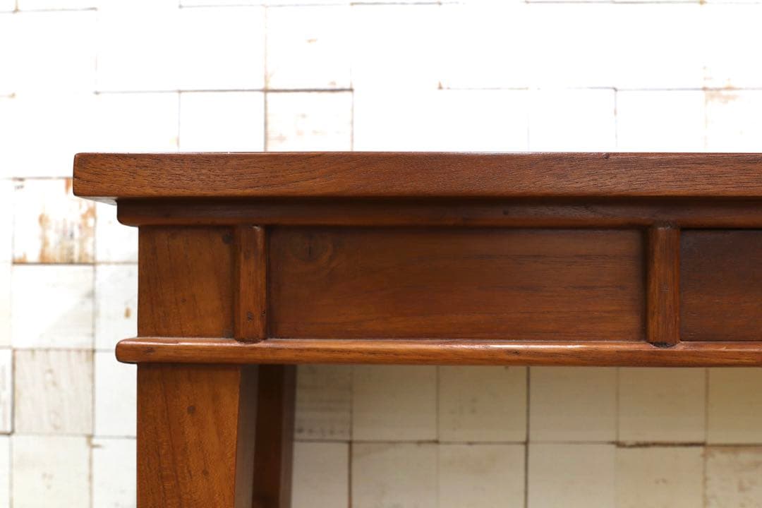 GMIK392○アジアン コンソールテーブル 飾り台 無垢 木製 花台 アンテ