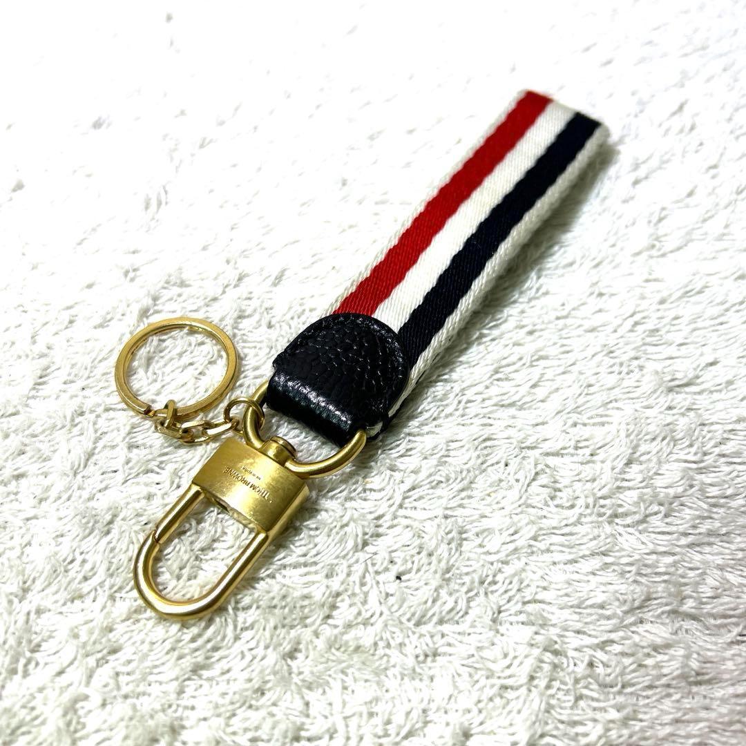 THOM BROWNE トムブラウン トリコロール キーホルダー　バックチャーム