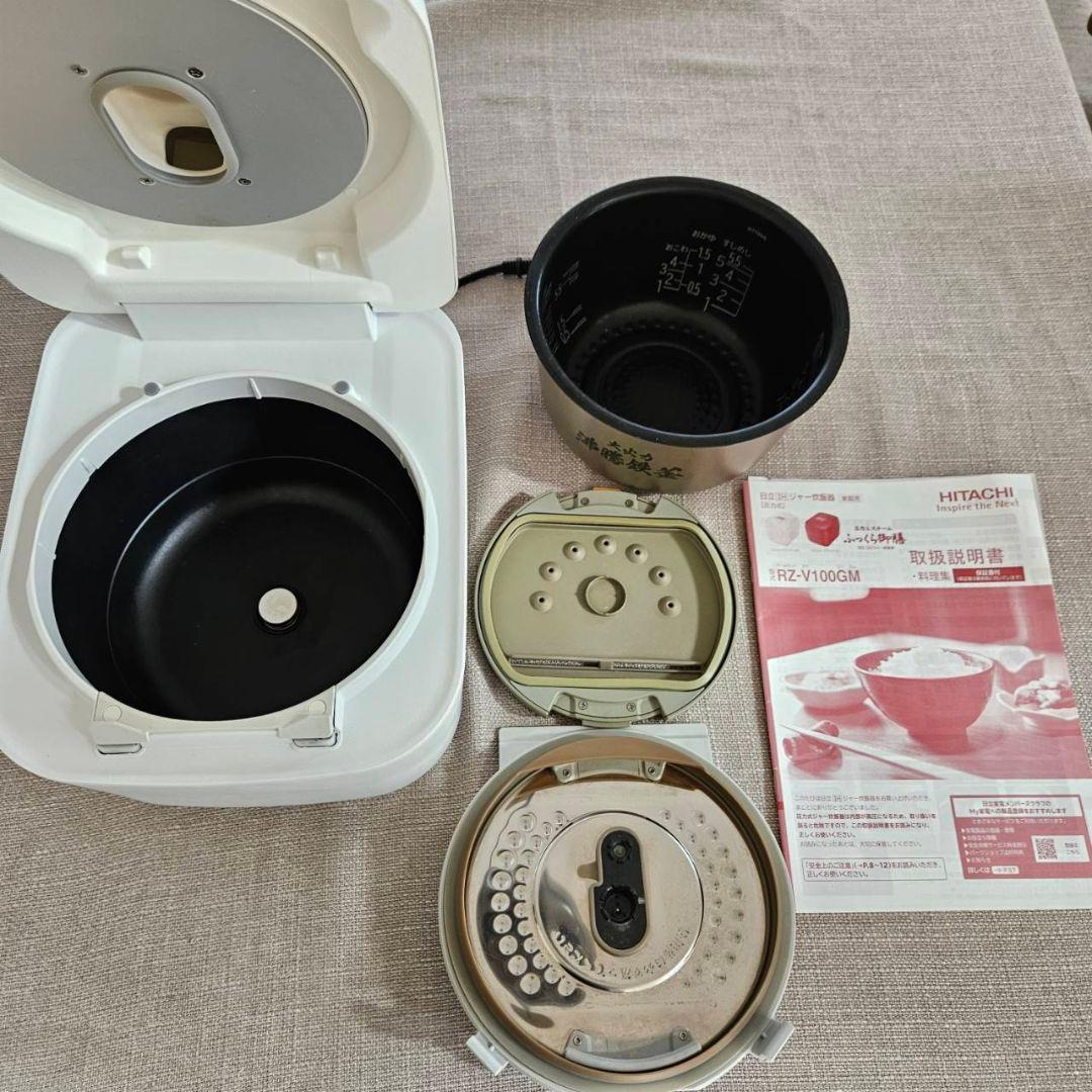 沸騰鉄釜 ふっくら御膳 RZ-V100GM(W)[フロストホワイト