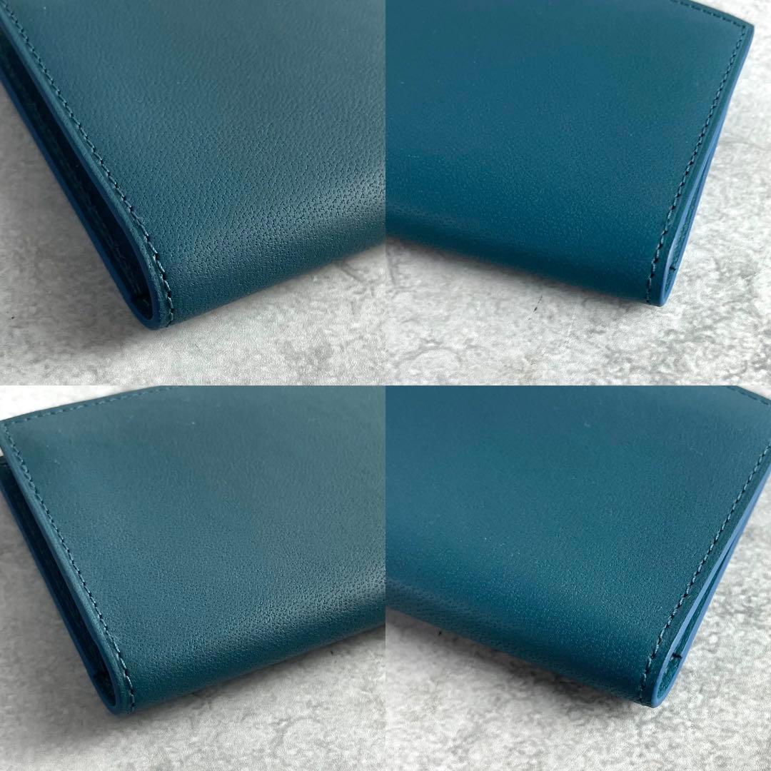 未使用✨ corthay カードケース コルテ キャメルレザー 本革 ブルー