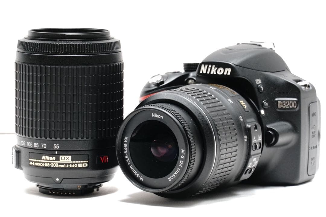 新品級 Nikon D3200 スマホ転送 ダブルズーム レンズセット 入門機