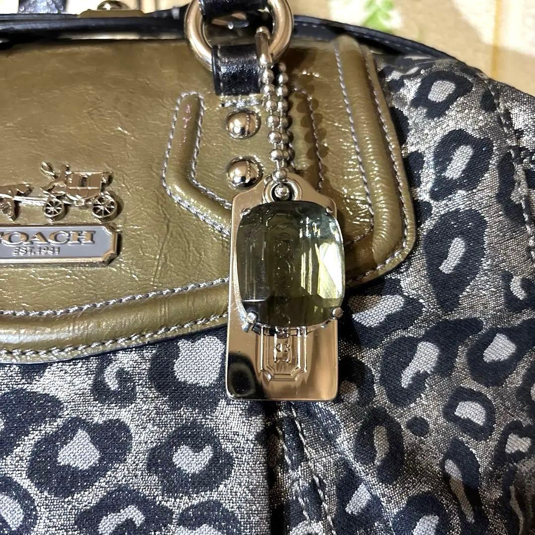 COACH 3WAY ハンドバッグ ショルダーバッグ レオパード柄