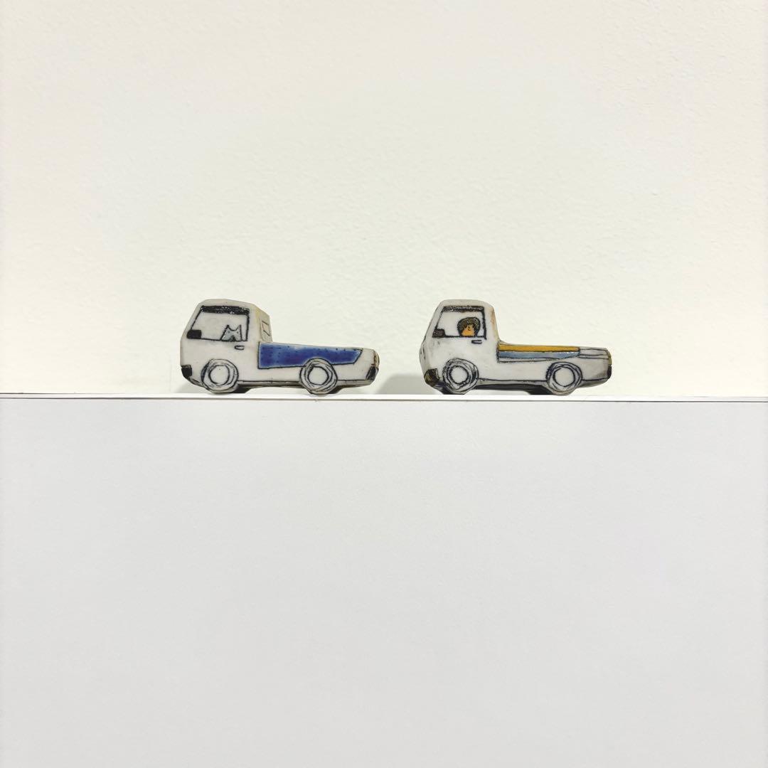 岡村友太郎 トモタロウ 苔トラ トラックのみ 2台セット アート オブジェ
