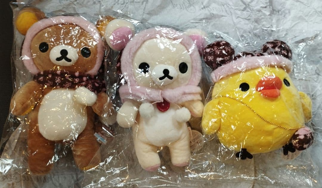 リラックマぬいぐるみセットMサイズ　ノベルティ付　紙タグ付