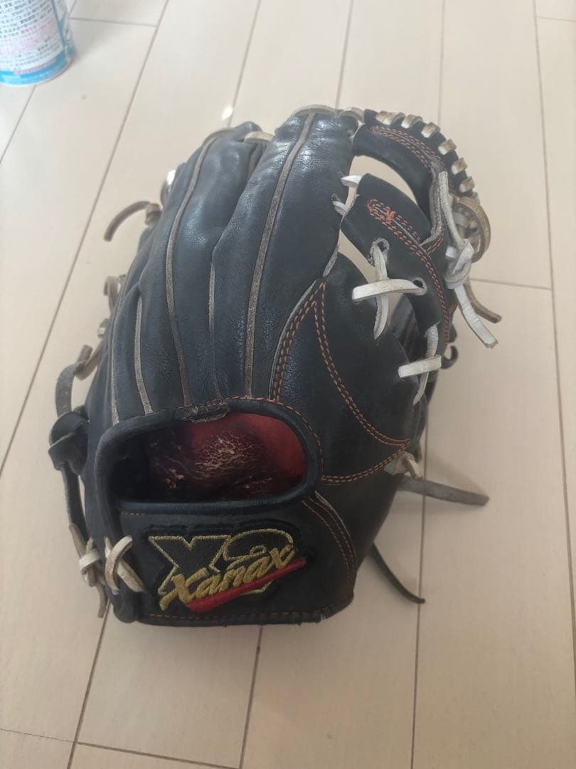 ザナックス　xanax 黒 レザー 野球グローブ 内野用