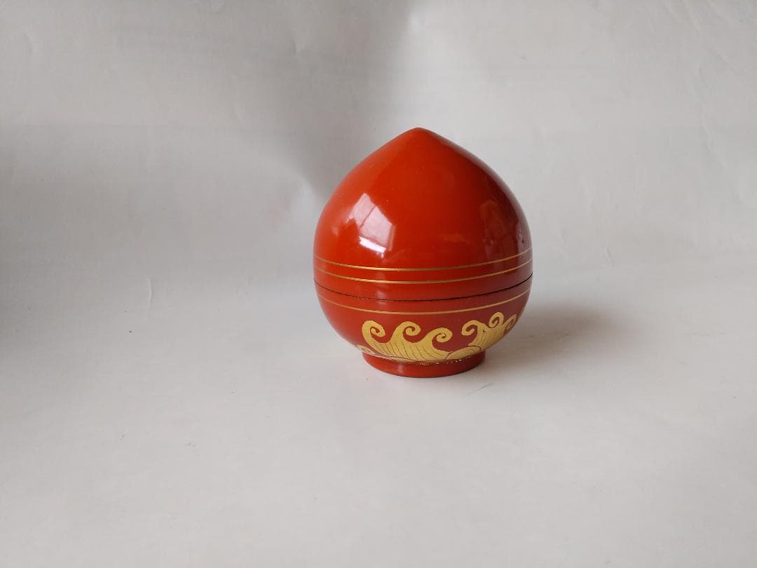 『 金襴手 宝珠香合 』 前端春斎 作 香合 漆器 漆芸 茶道具 共箱 新品