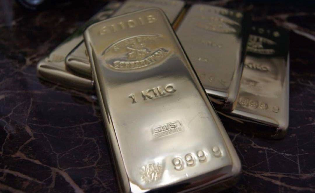 本物？貴金属店☆展示用☆レプリカ延べ板24Kの1kgタイプ/☆新品☆６個