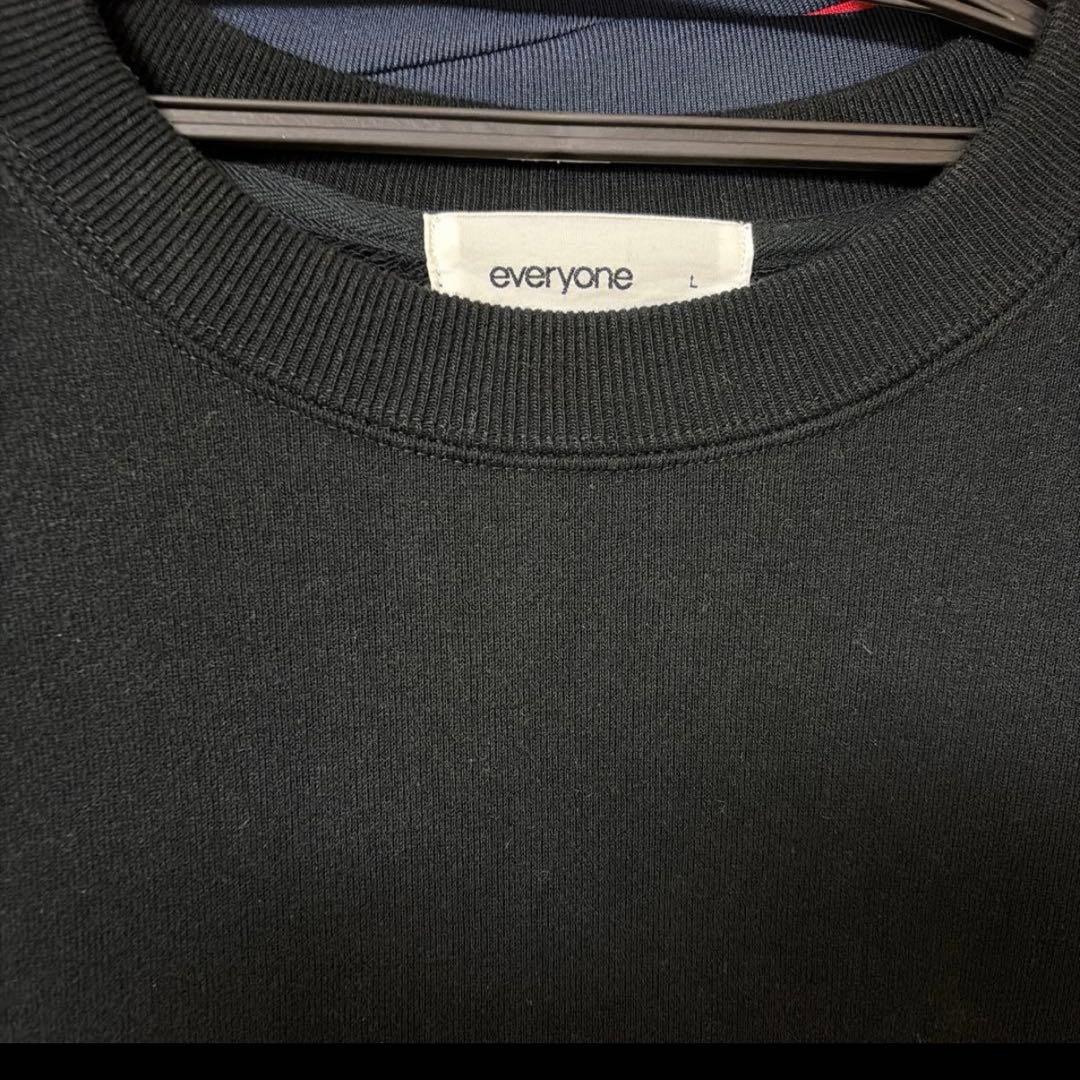 今週末まで価格　everyone コットントレーナー ブラックsizeL