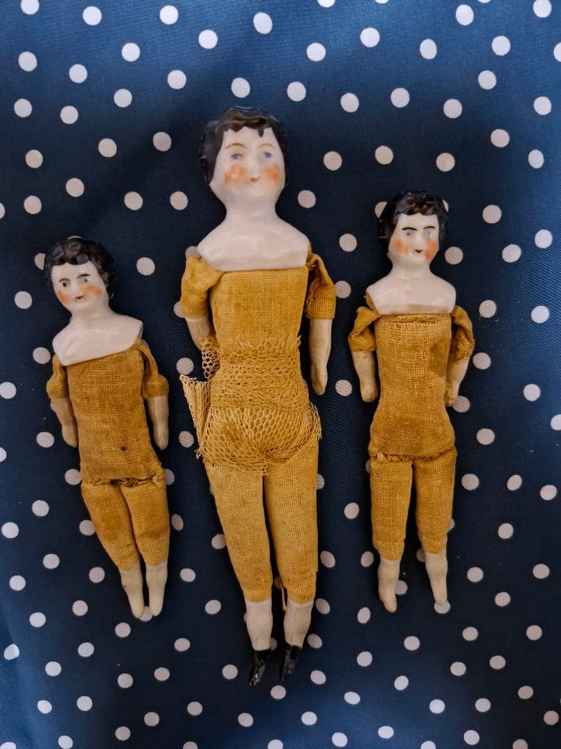 アンティーク★チャイナヘッドドール★ビスクドール★3点セット★アンティーク雑貨