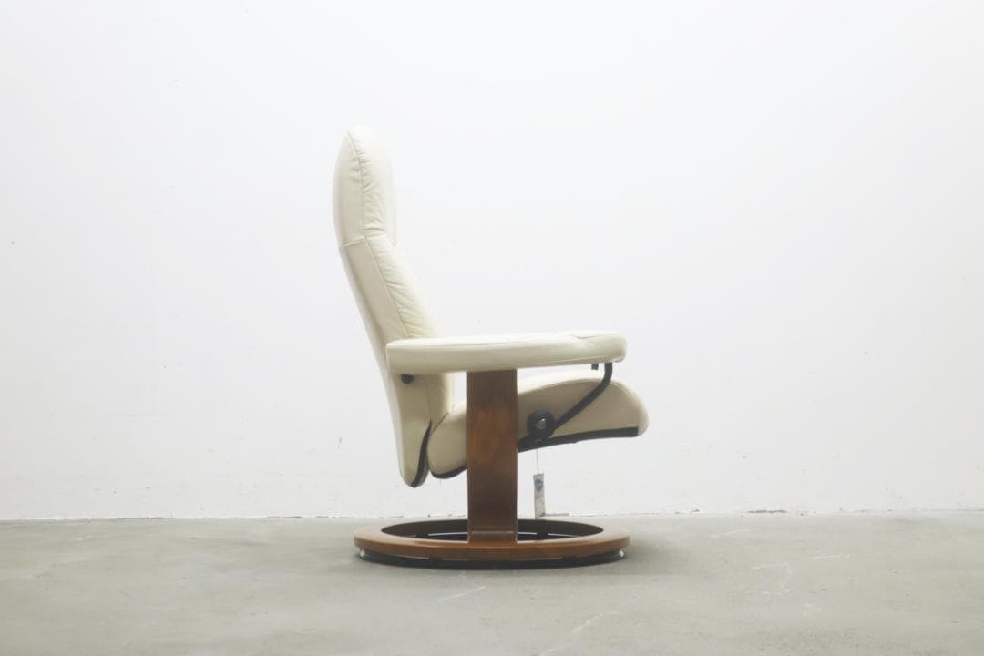 北欧 エコーネス コンサル オットマンセット 本革 リクライニング 1P ソファ