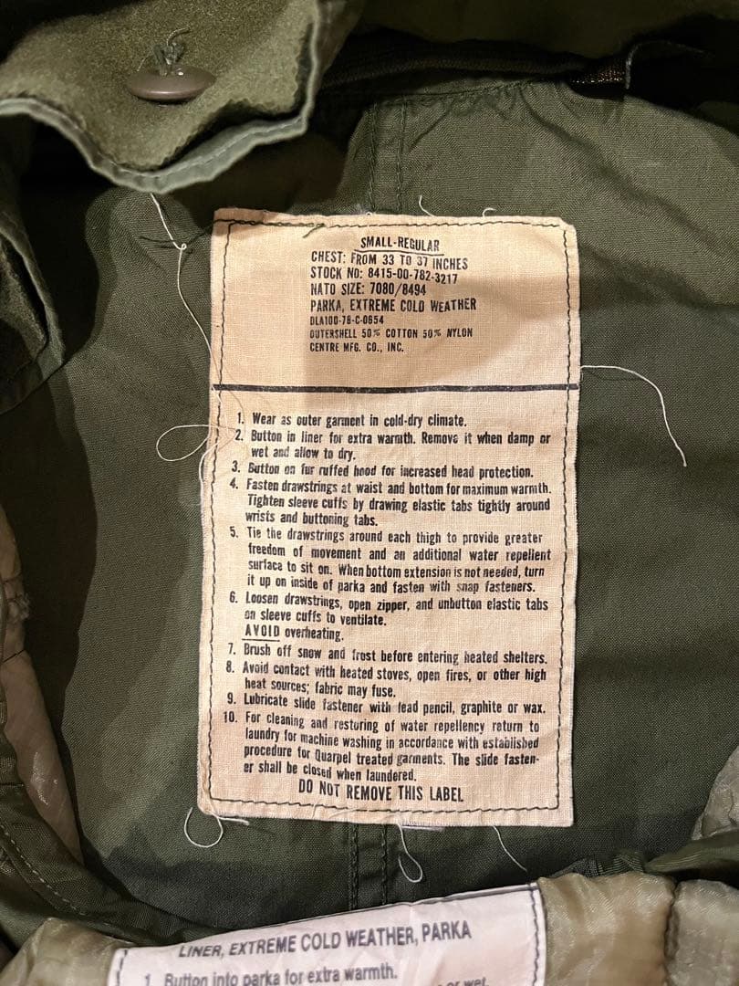 M-65 フィッシュテールパーカ 美品 Sサイズ 78年