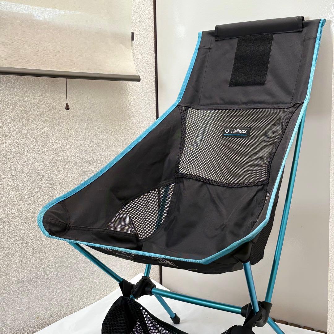 中古美品☆Helinox チェアツー ヘリノックス　ブルー　ブラック