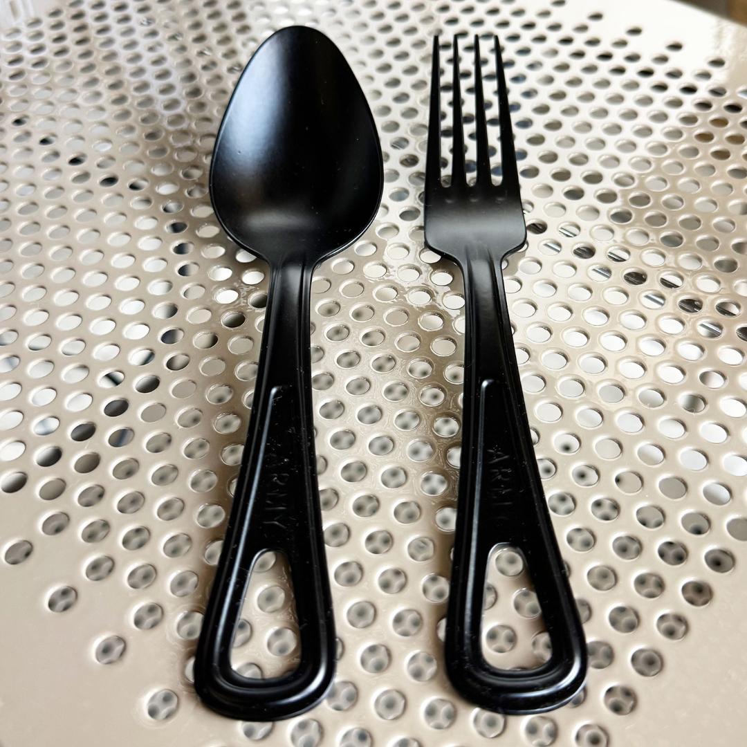brunt アーミースプーン フォークセット ブラック サイズ約18cm