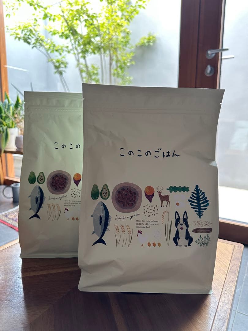 このこのごはん ドッグフード　1kg×2袋　 賞味期限:2026.07.22