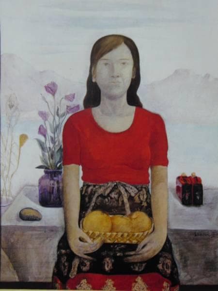 大津 英敏、少女、高級希少画集画、版上サイン入 新品額付