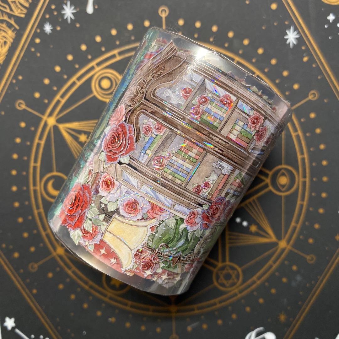 【S】海外　10m巻　貝殻光マスキングテープ　お花系/古風系/装飾系