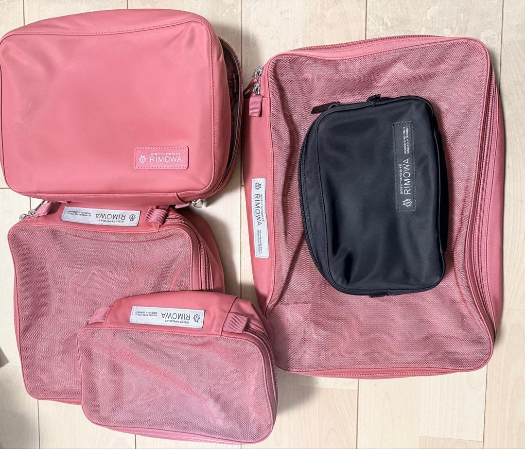 RIMOWA 純正 パッキングキューブ 収納ケース　グラナダ ピンク4ブラック