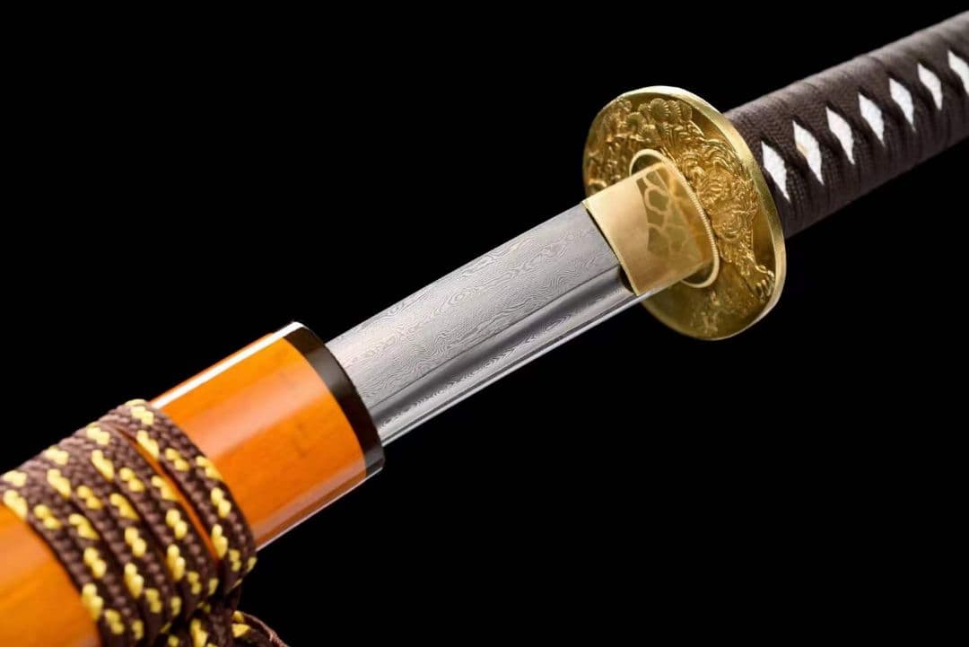 模様鋼の侍刀【大蛇丸】古兵器 武具　刀装具　日本刀　模造刀 居合刀