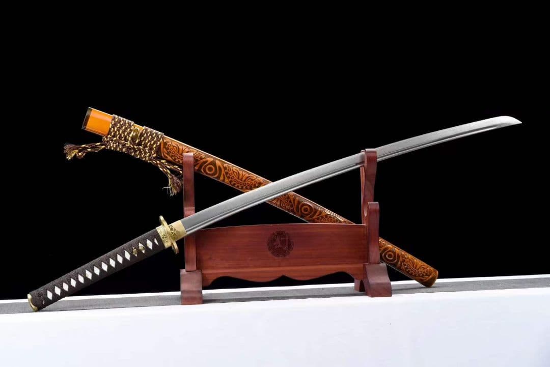 模様鋼の侍刀【大蛇丸】古兵器 武具　刀装具　日本刀　模造刀 居合刀