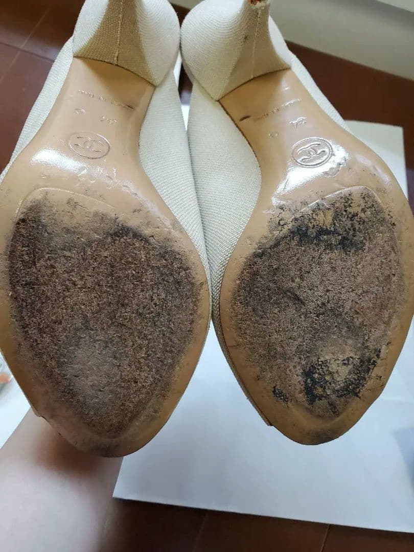 シャネル　CHANEL　ココマーク　キャンバスミュール　サイズ34