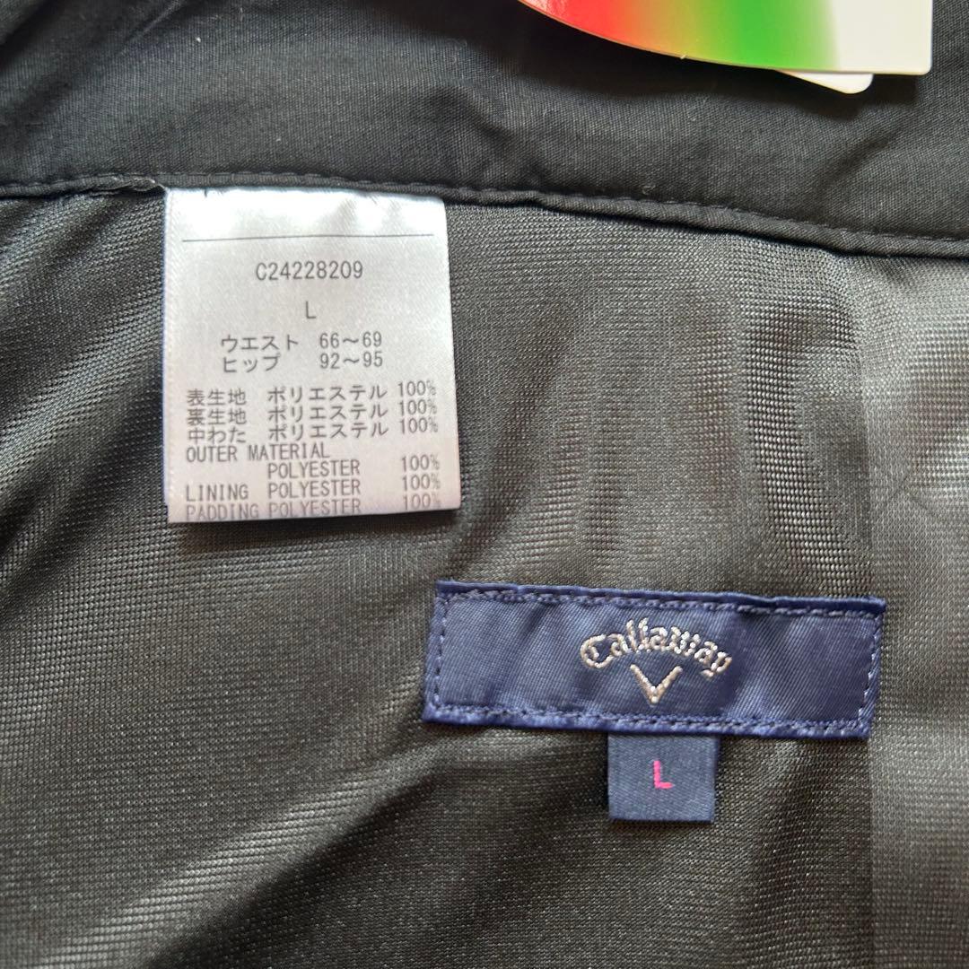 【L★新品未使用】Callaway レディース ゴルフスカート 黒 中綿 防風