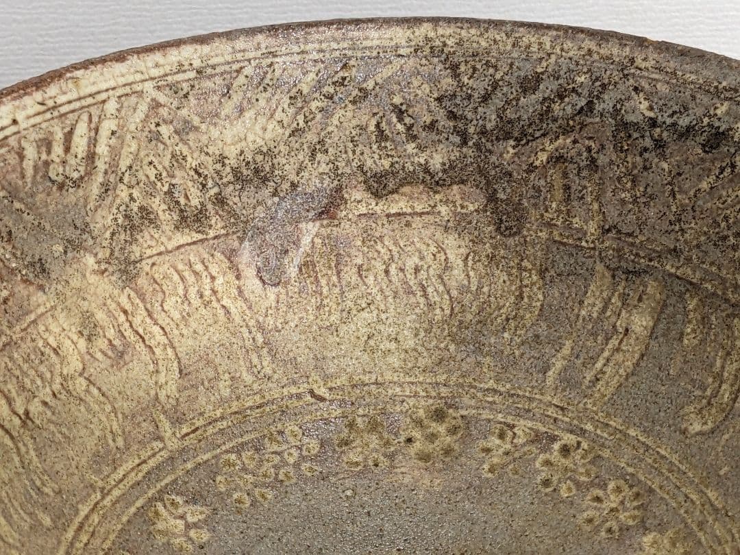 ⭐時代物 茶道具 抹茶碗 古唐津 朝鮮李朝 彫り三島 三島唐津 古美術品 骨董品