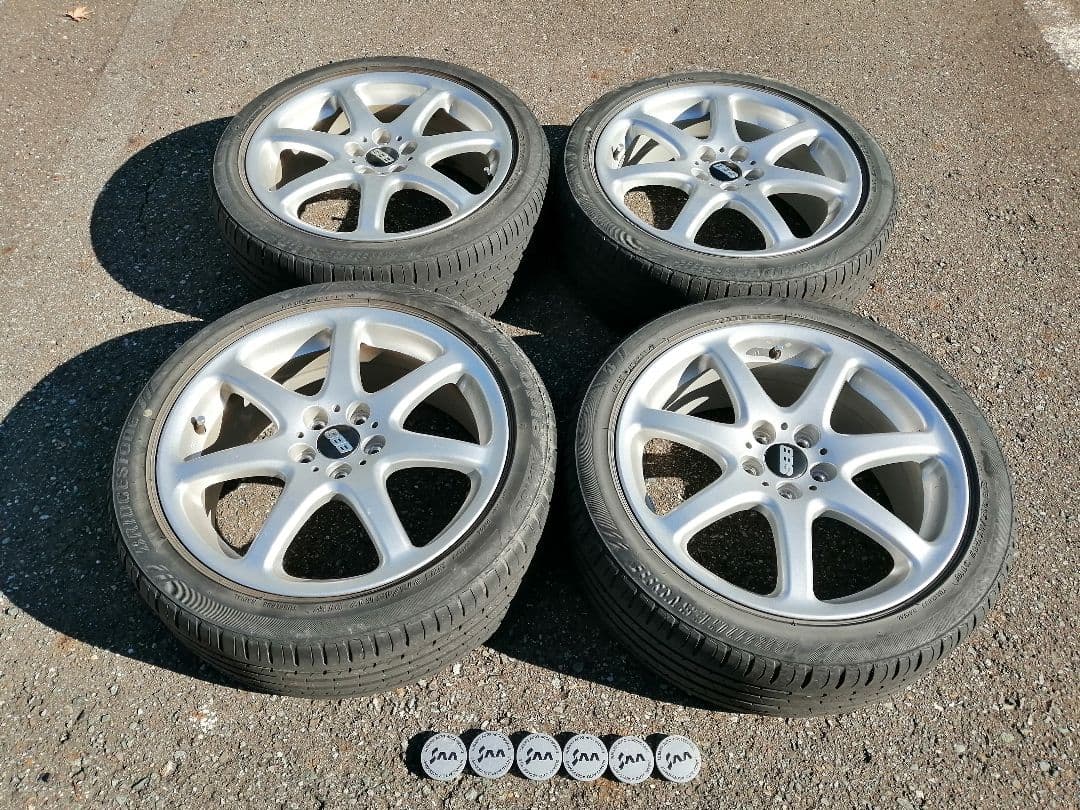 秋田発スバル純正OPSAA17インチ215/45R17夏タイヤ4本セットBBS風