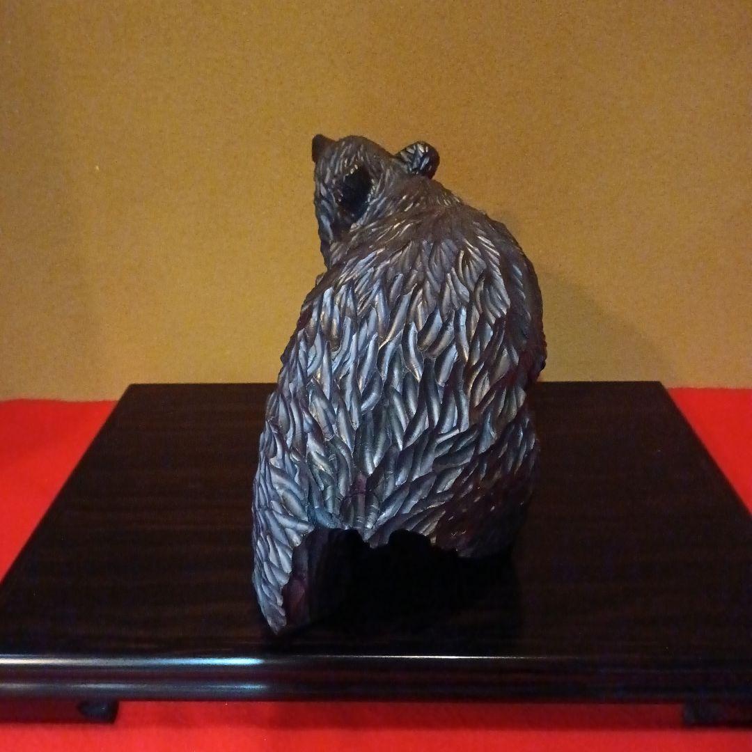 4代目忠行 作　木製クマの彫刻 ☆美品です☆