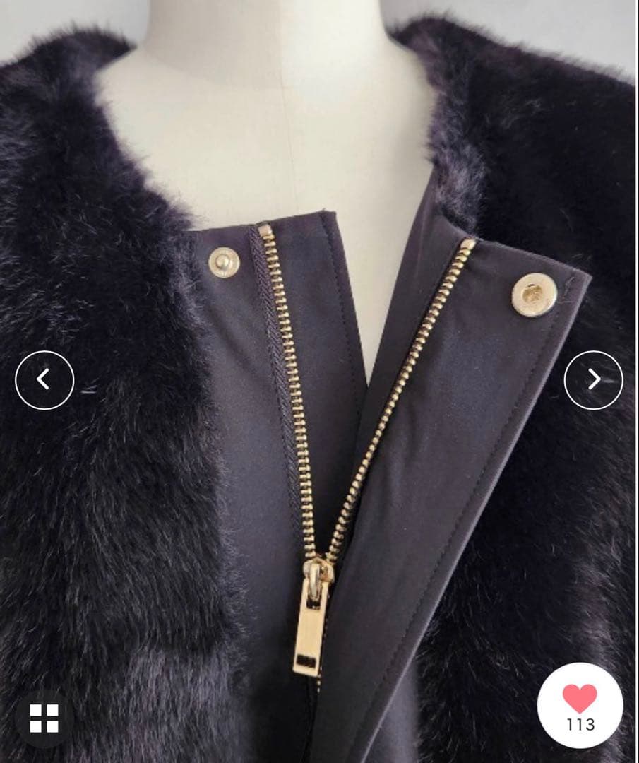 【最終値下げ済み】新品未使用☆PREFERIR☆ファー付きモッズコート