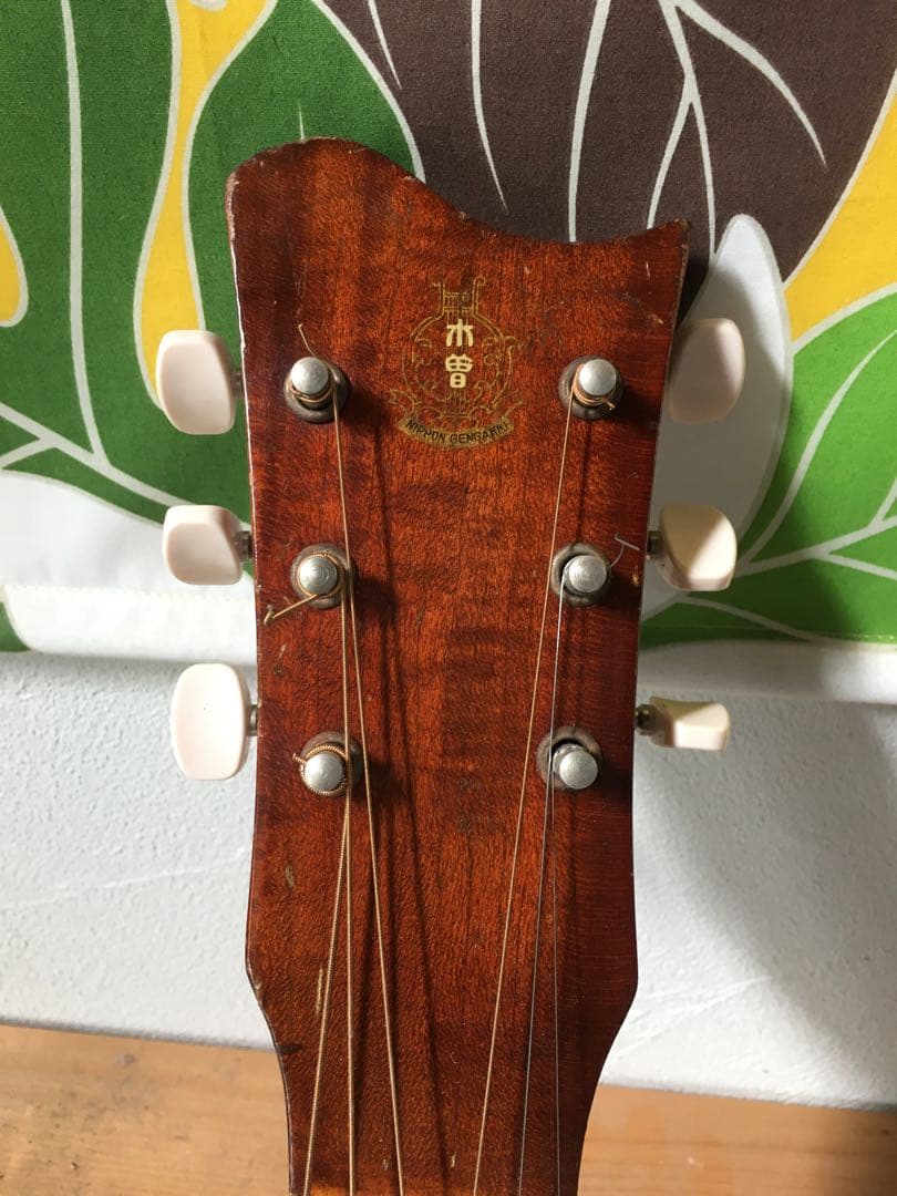 パーラーサイズピックギター木曽鈴木　アーチトップ　pu付き