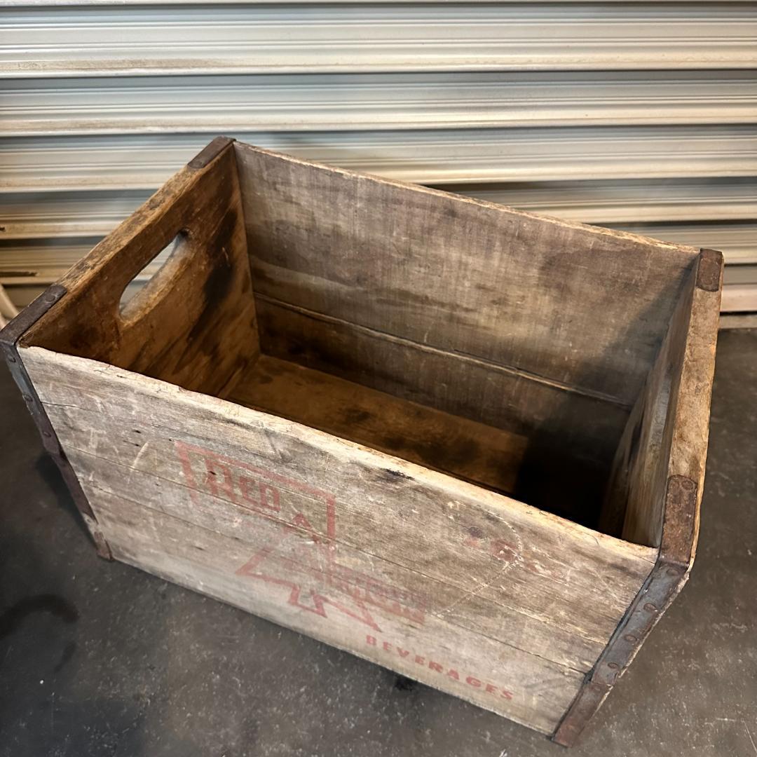 RED A ROW ヴィンテージ木箱 アメリカン雑貨