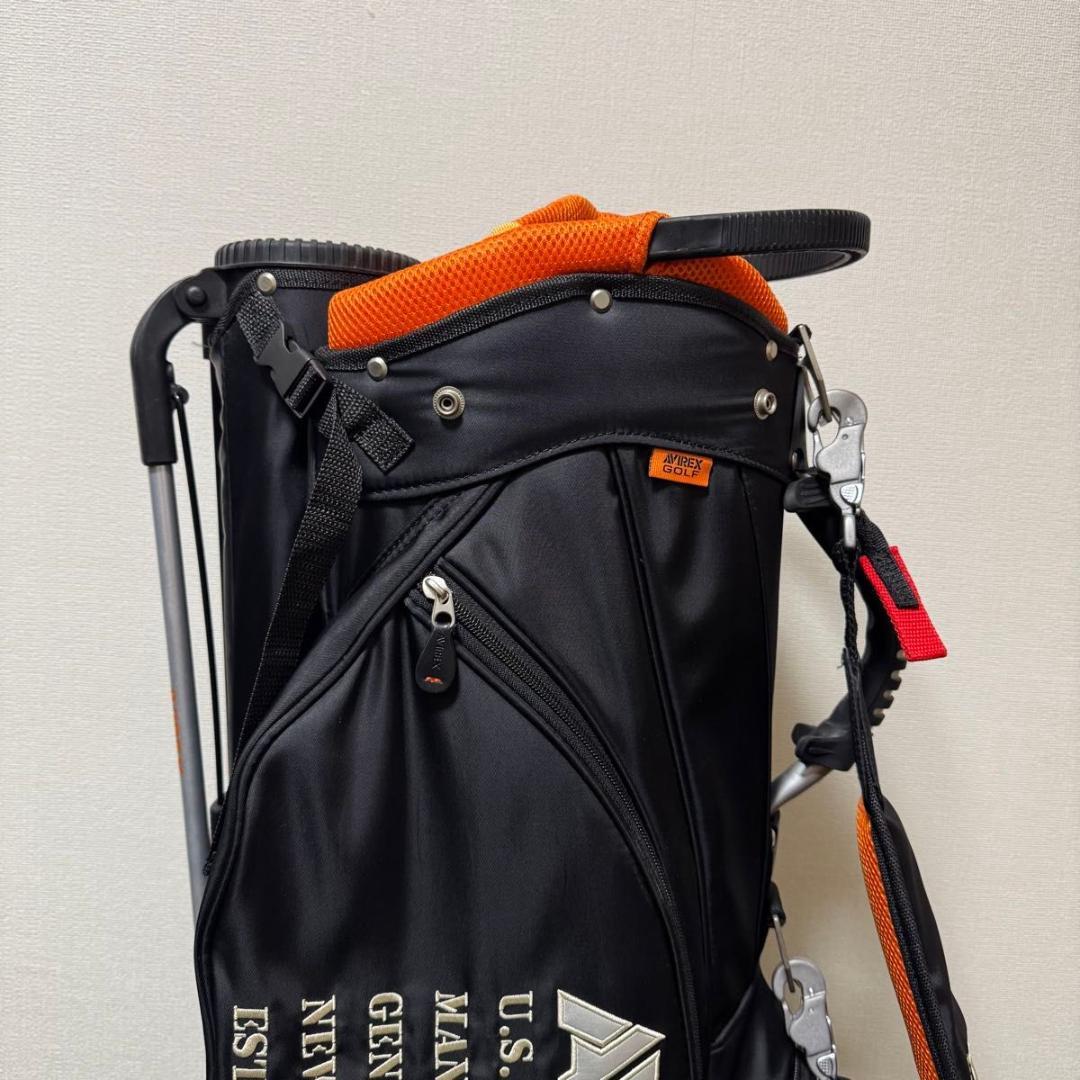 美品 AVIREX GOLF セルフスタンド キャディバッグ 2022年モデル