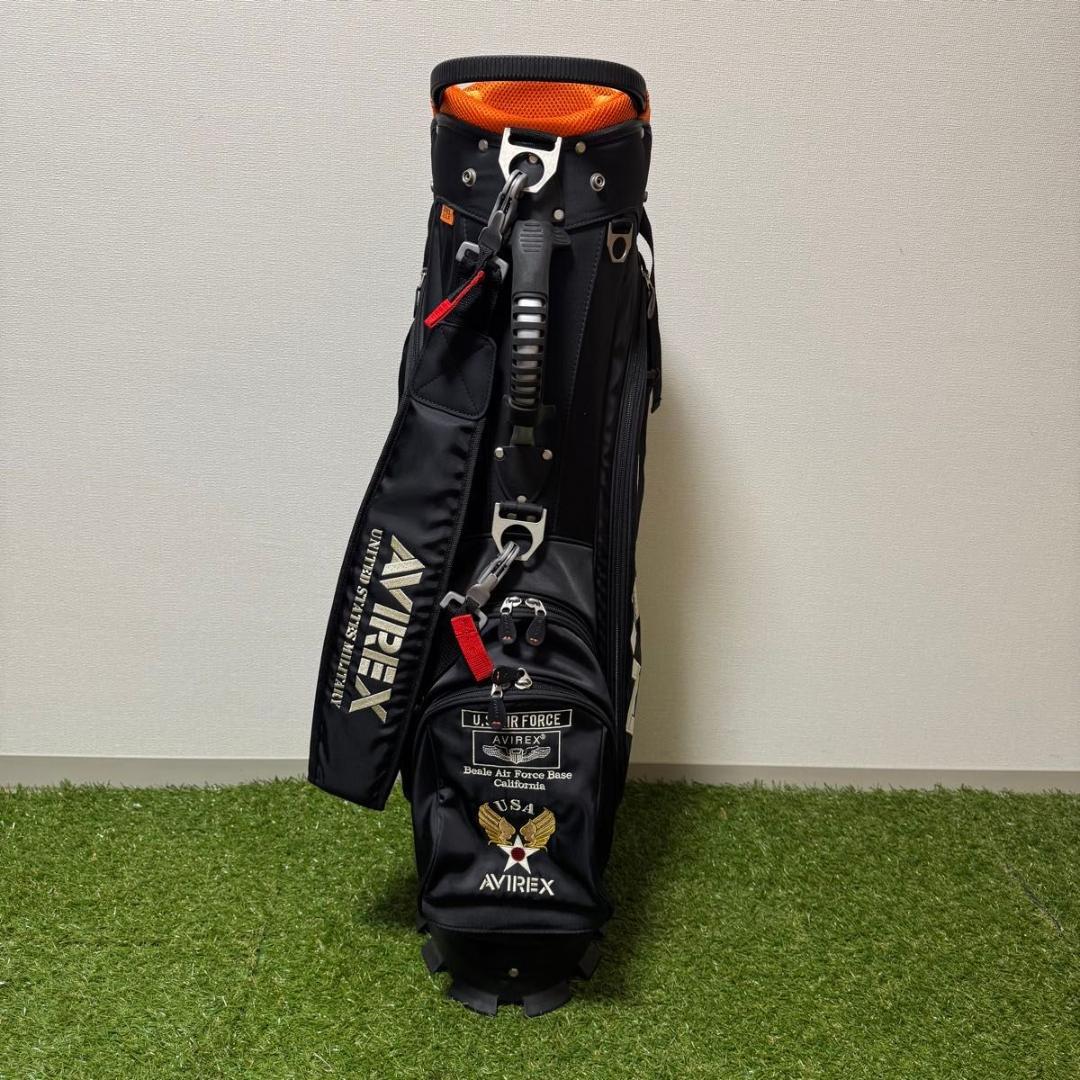 美品 AVIREX GOLF セルフスタンド キャディバッグ 2022年モデル