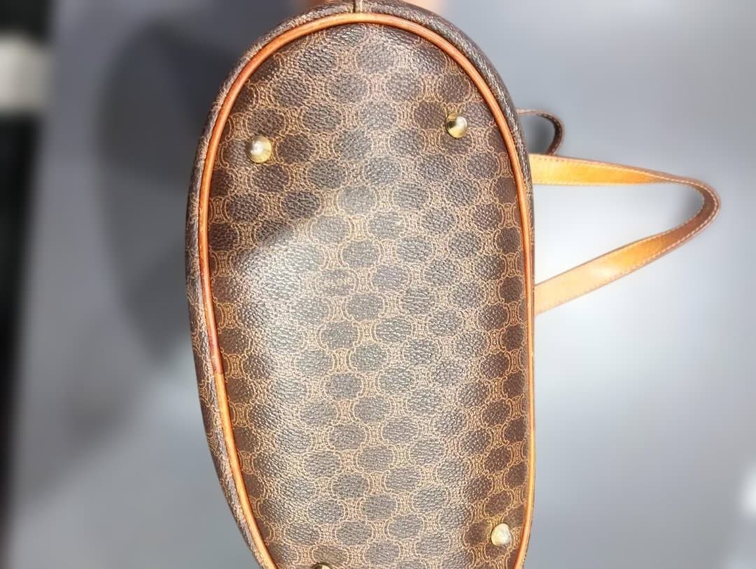 ポリゴン柄ブラウン・トートバッグ