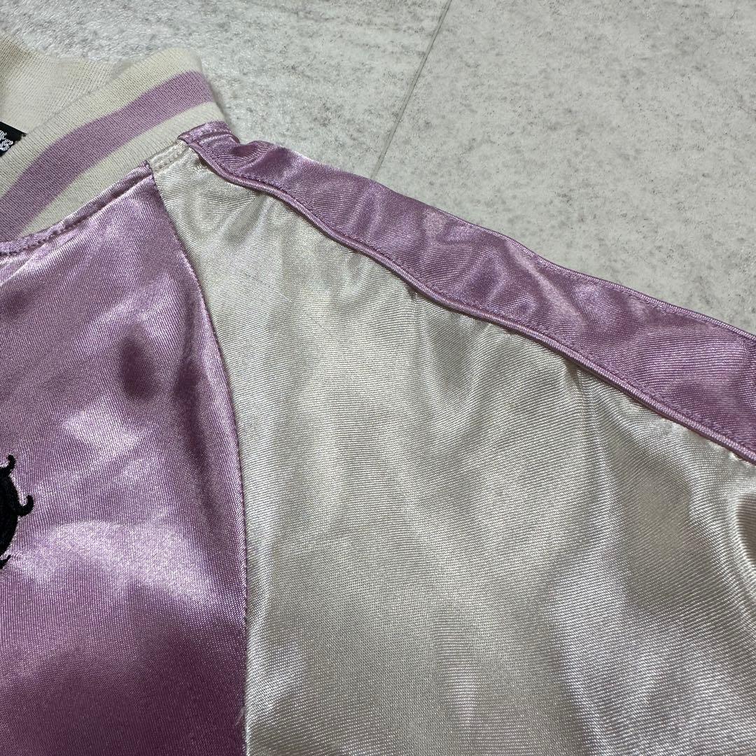 美品 希少【ベティーブープ】ベティちゃん 刺繍 スカジャン バイク ピンク M